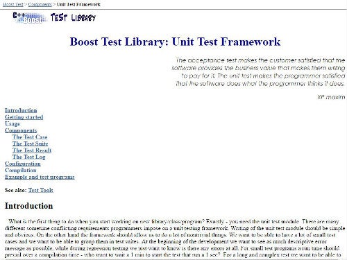 Boost Test Library