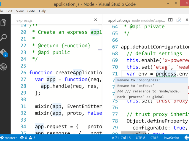 Visual Studio Code Side-by-Side Editing