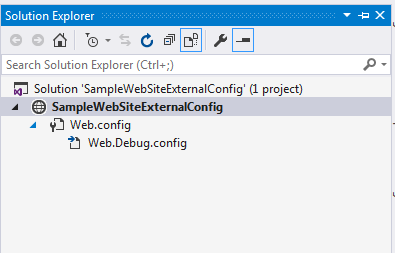 Visual Studio Configuration file