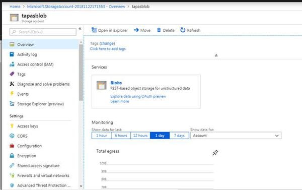 Azure Blob Account Created Successfully