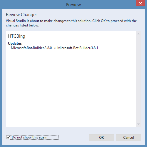 Preview NuGet Changes