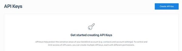 Creating the API key