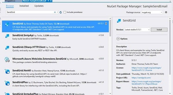 Installing the NuGet Package
