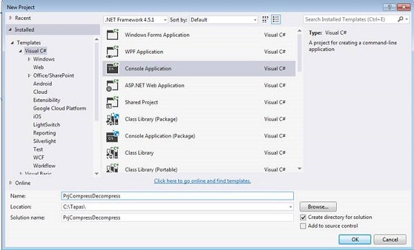 .NET new console application