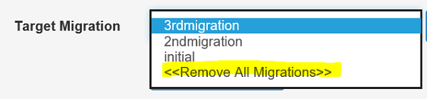 Removing all migrations