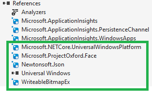 All NuGet package references