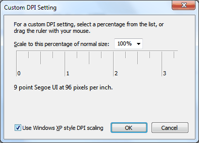 Custom DPI settings on Windows 7
