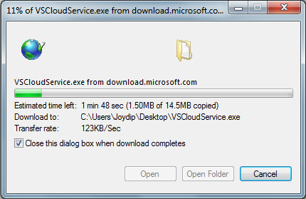 download of the Microsoft Azure Tools for Microsoft Visual Studio 2010