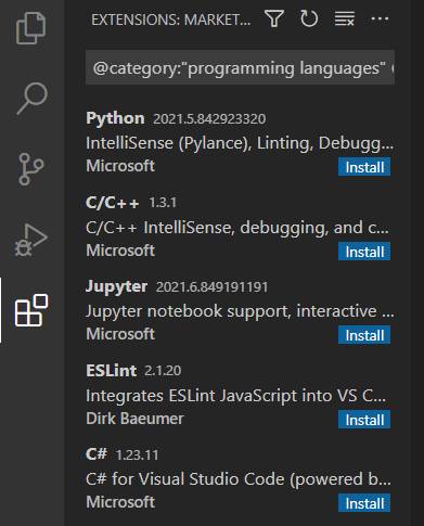 Visual Studio Code IDE Add C#