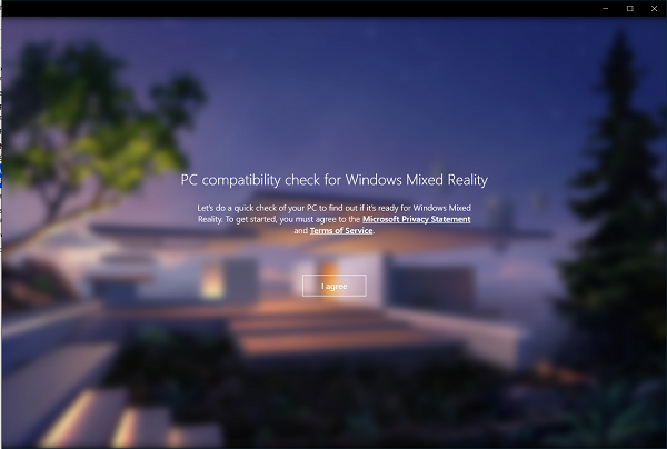 Running the Windows Mixed Reality PC Check
