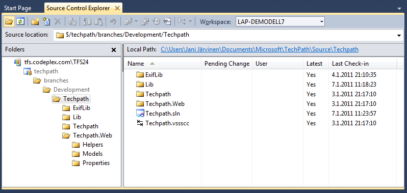 TFS version control is integrated into Microsoft Visual Studio and Expression Blend
