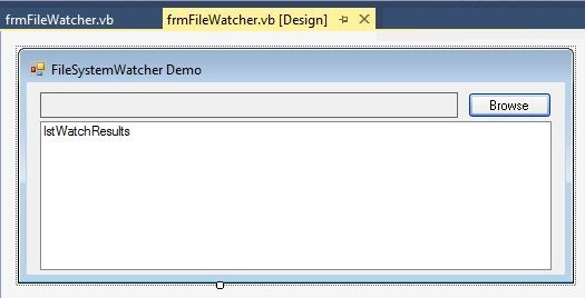 FileSystemWatcher form