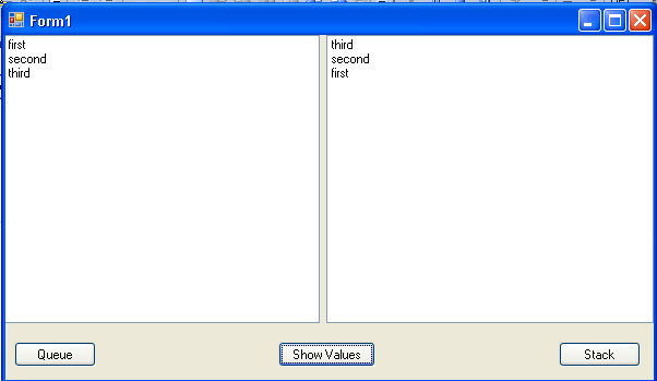 Values of both lists