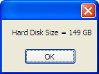 Hard Disk Size