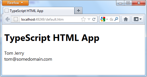 Run the HTML page in the browser