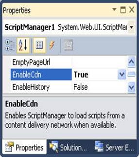 The ScriptManager control has EnableCdn property