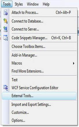 Visual Studio: External Tools