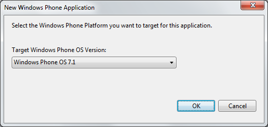 Select Windows Phone OS 7.1