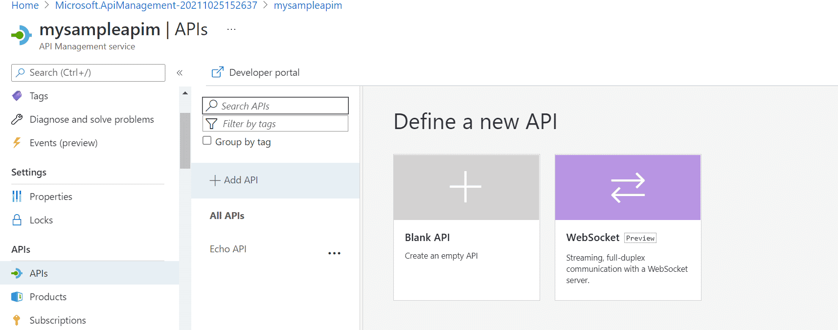 Add Azure APIM API
