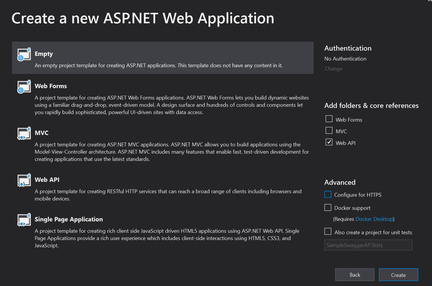Create ASP.Net Web API