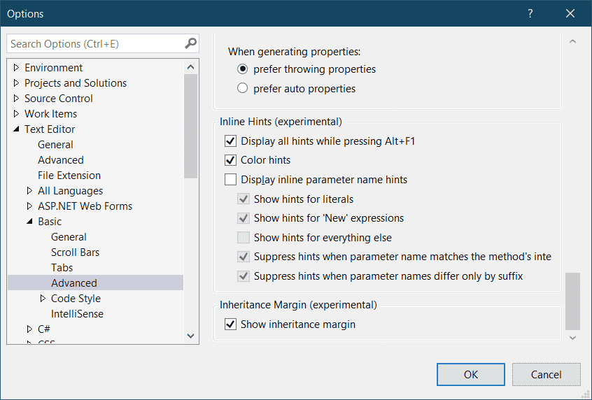 Visual Studio Inline Parameter Name Hints